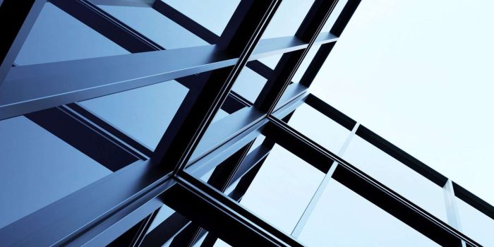 Skyscraper corporate office building with glass window, 3d rendering of modern architecture